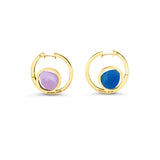 Interchangeable Stone & 9ct Gold Earrings