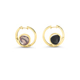 Interchangeable Stone & 9ct Gold Earrings