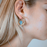 Interchangeable Stone & 9ct Gold Earrings